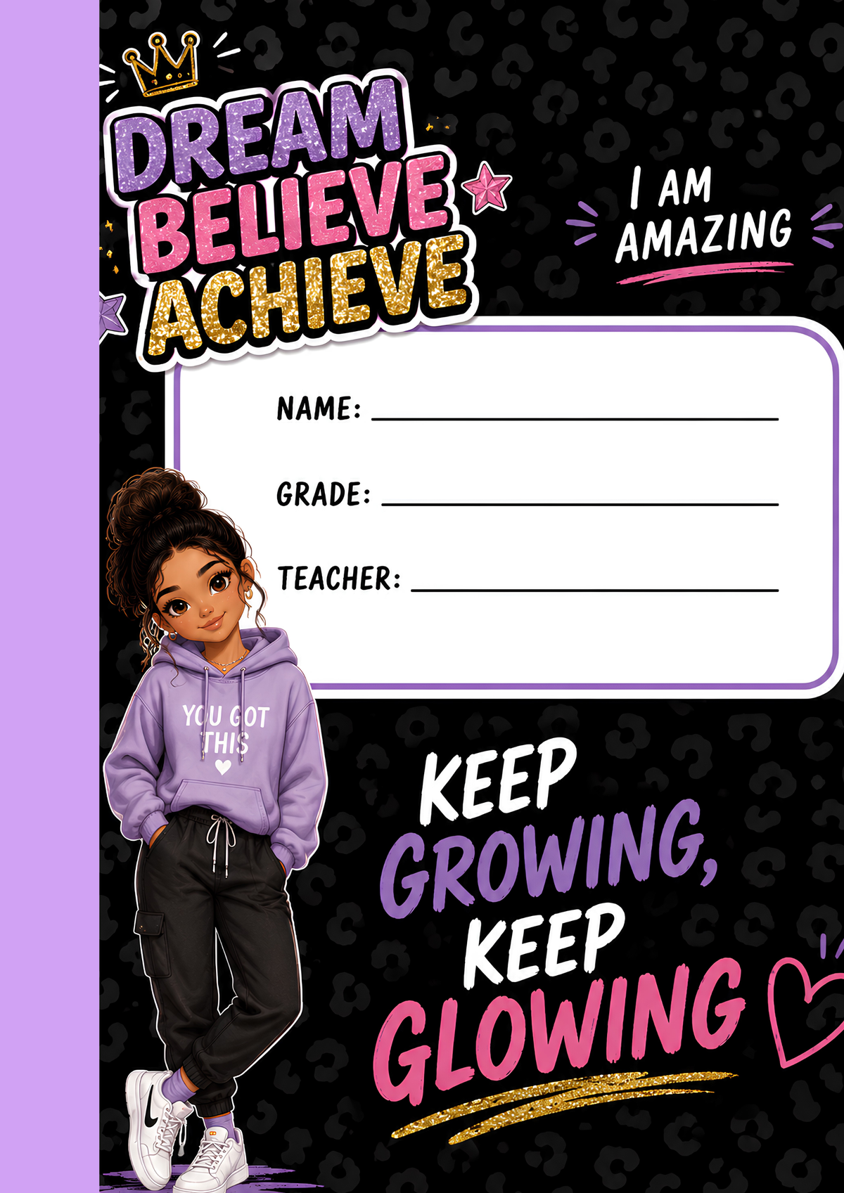 Keep Growing Custom Name Composition Notebook