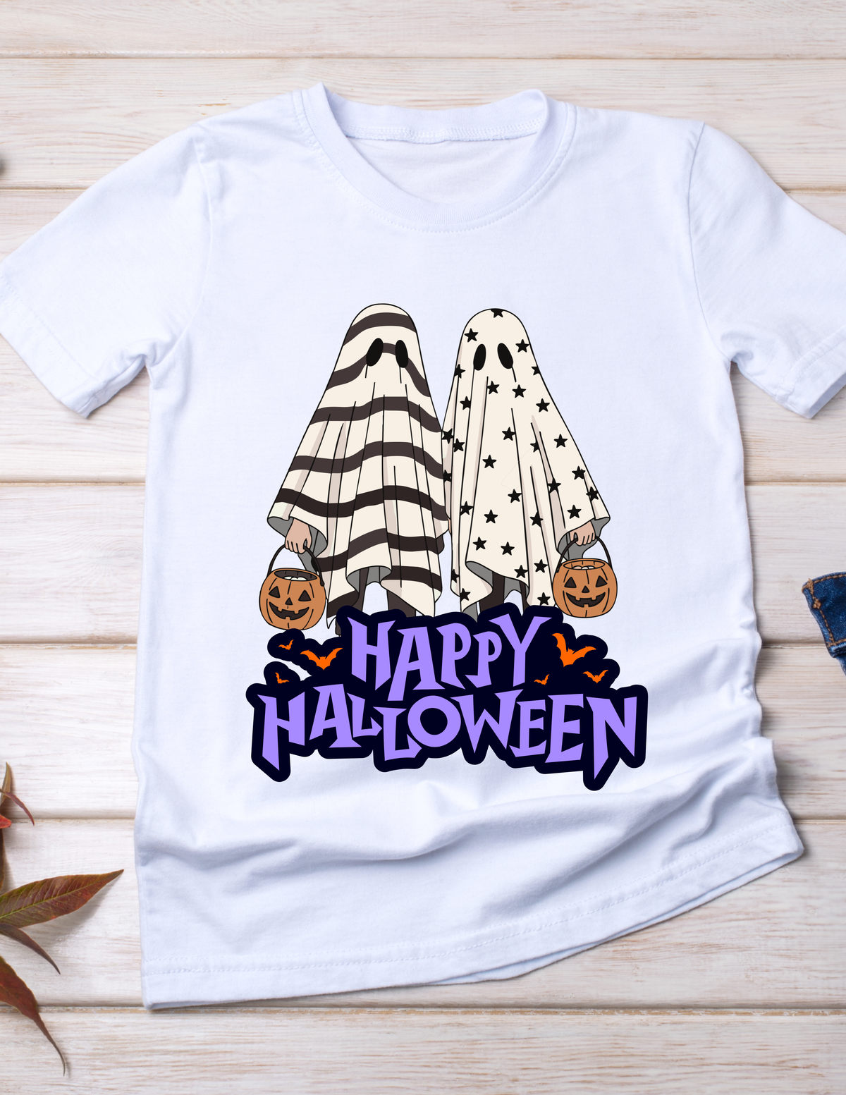 Pokadot Ghost Halloween Transfer