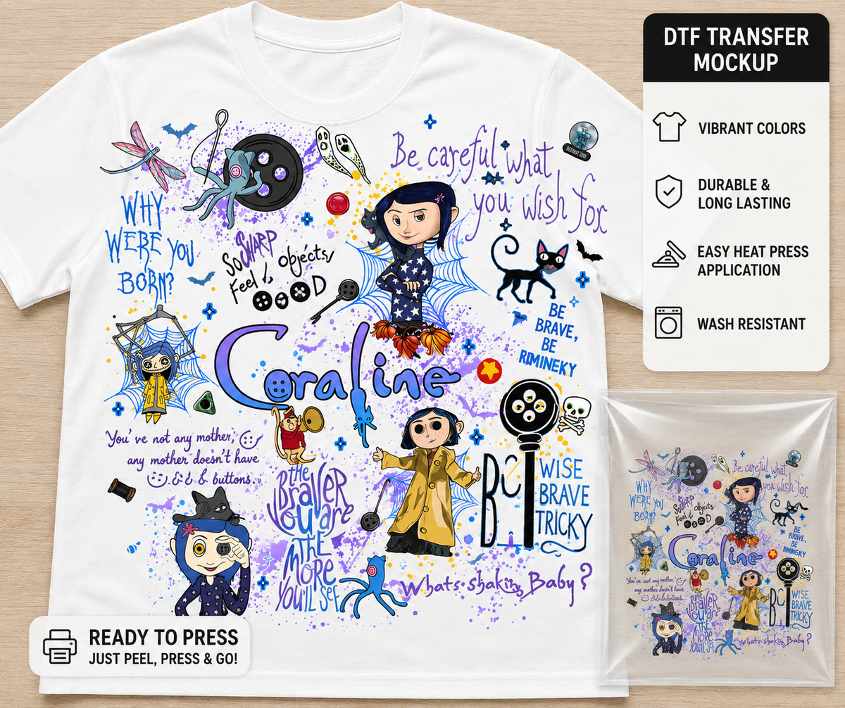 Coraline Cute DTF Transfer