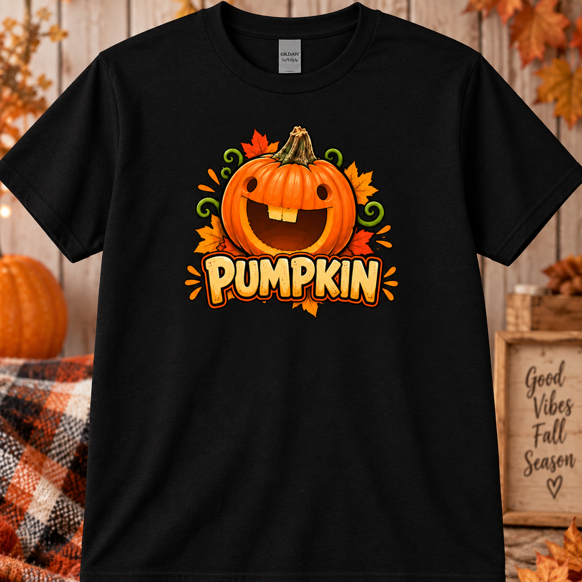 Funny Pumpkin T-Shirt | Goofy Pumpkin Fall Shirt | Halloween Graphic Tee