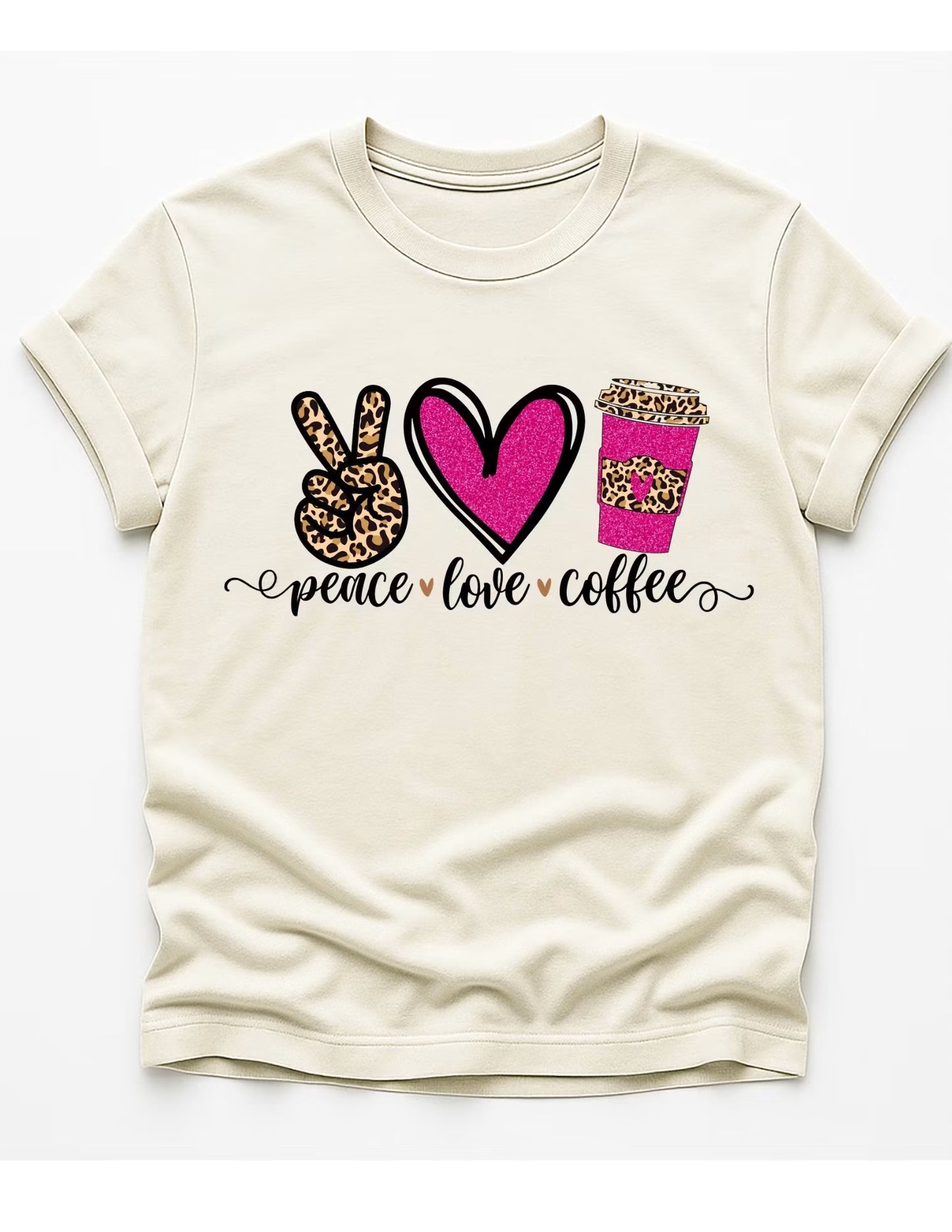 Peace Love and Coffee Tshirt Transfer