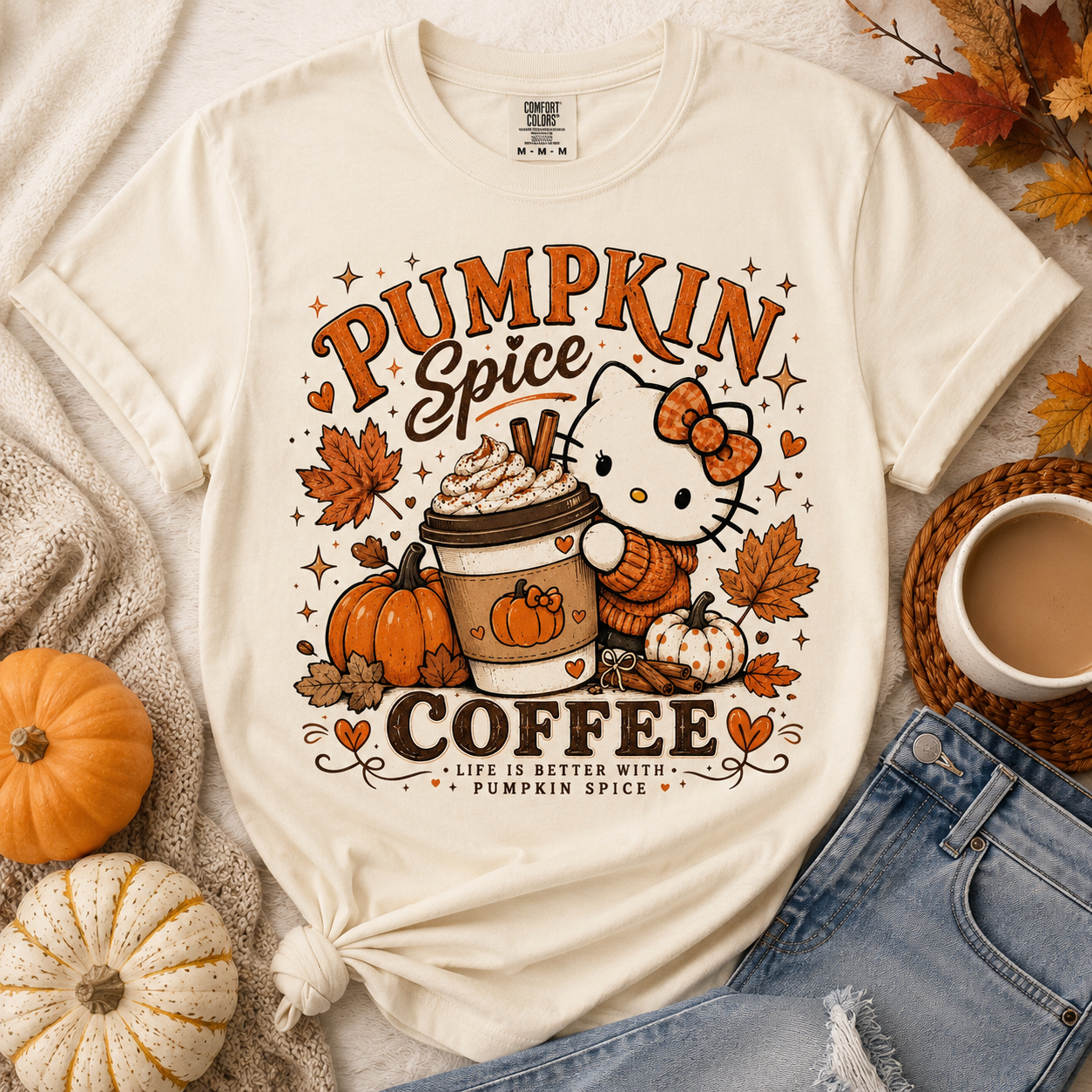 Hello Fall Vibes T Shirt Transfer