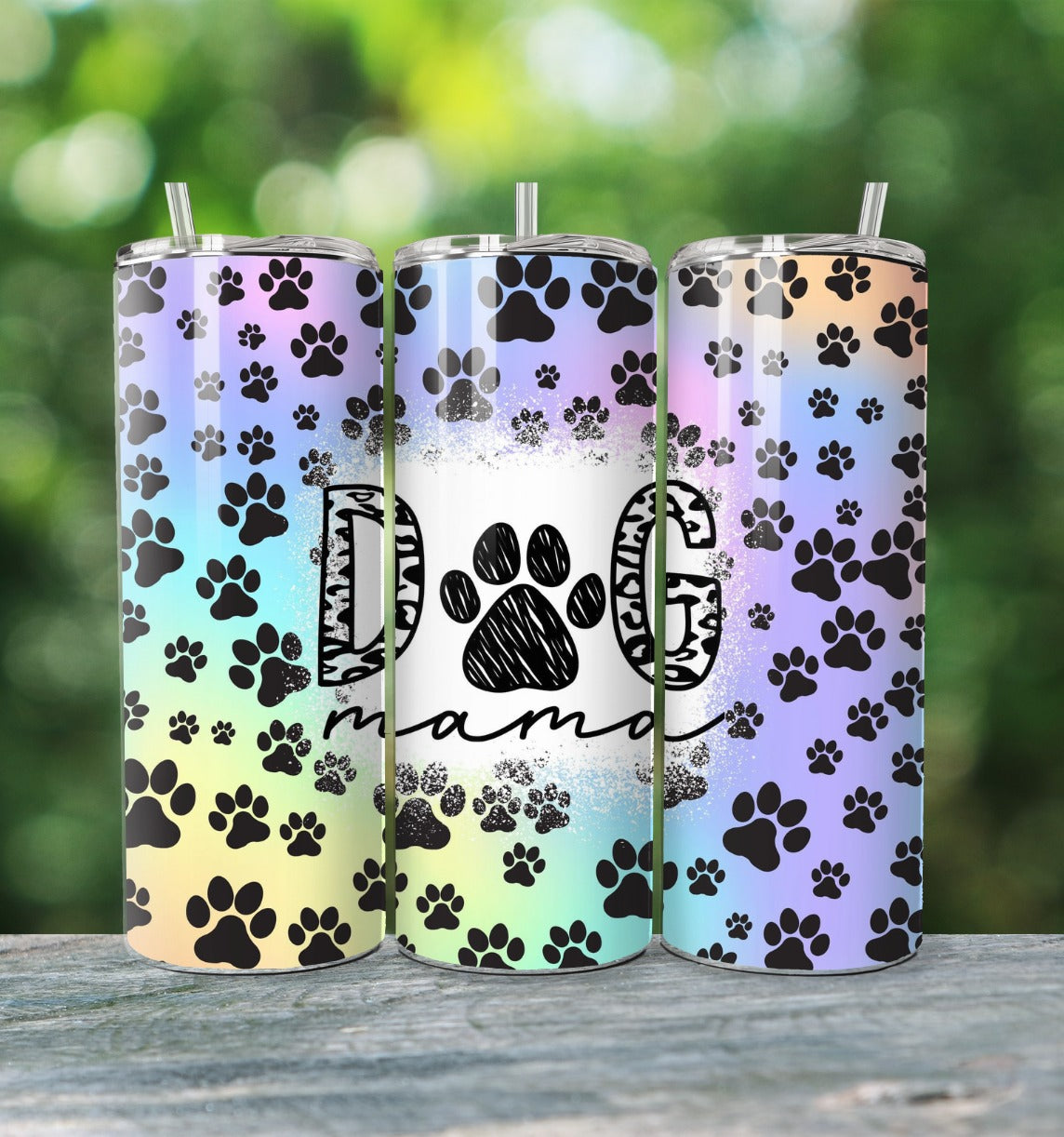 Dog Mama 20 oz Skinny Stainless Steel Tumbler