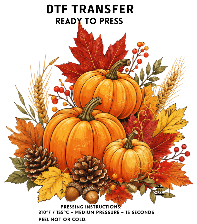 Cute Fall Pumpkin Transfer