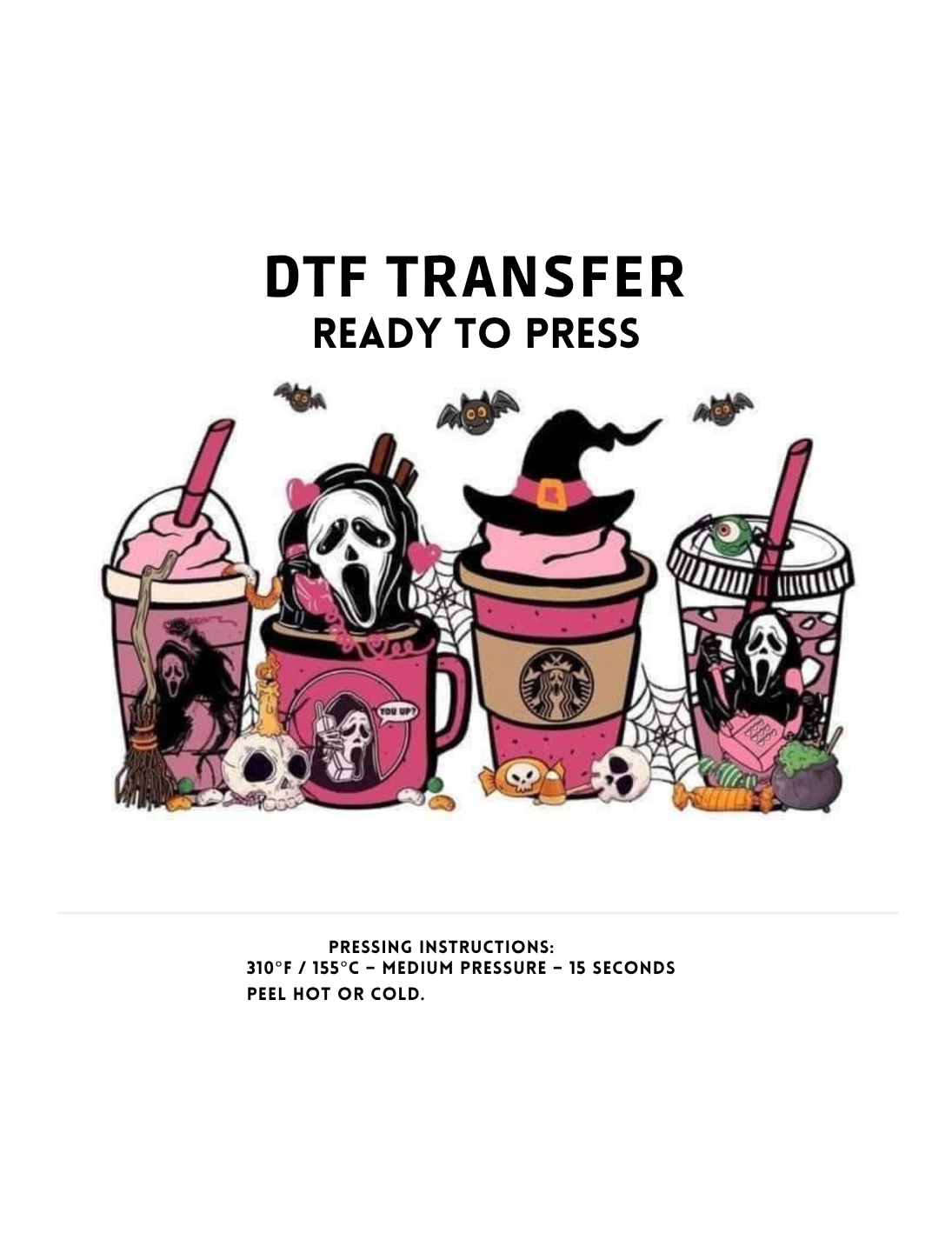 Spooky Cute Coffee Cup Transfer