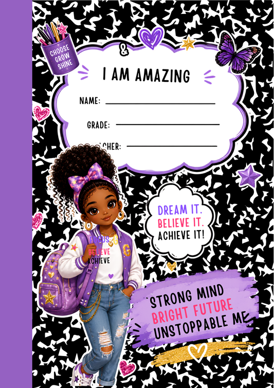 I Am Amazing Custom Name Composition Notebook