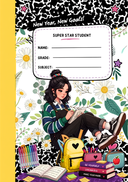 Cute Custom Name Composition Notebook