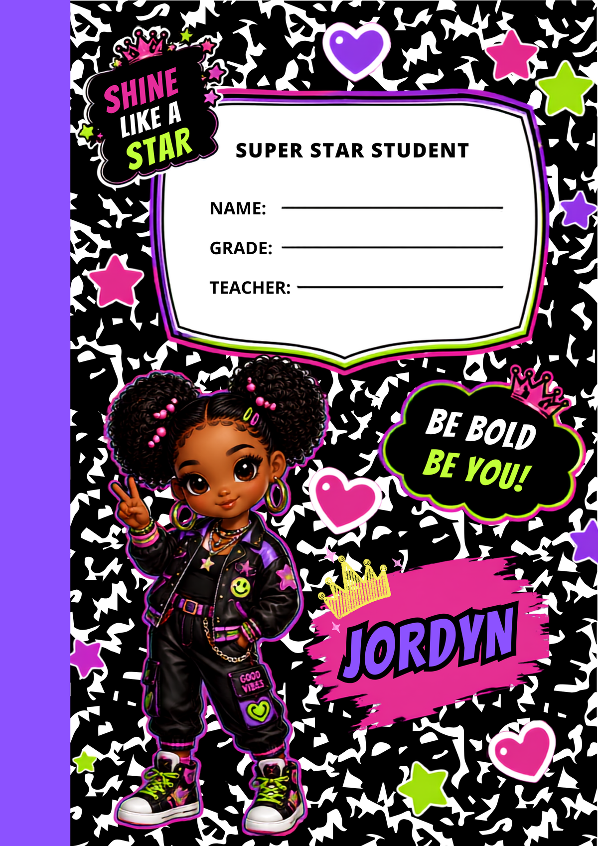 Be Bold Custom Name Composition Notebook
