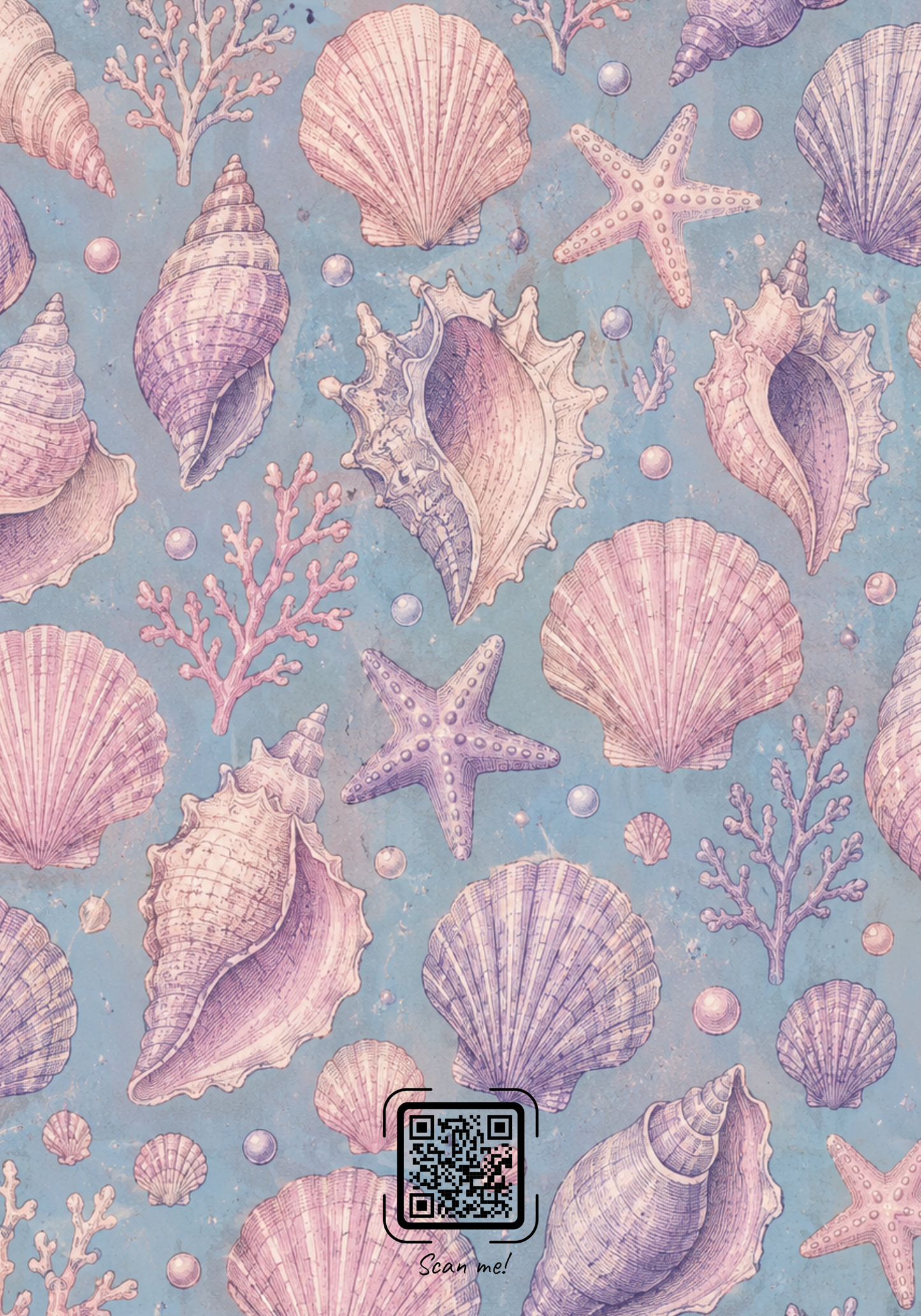 Vintage Seashell Composition Notebook Cover