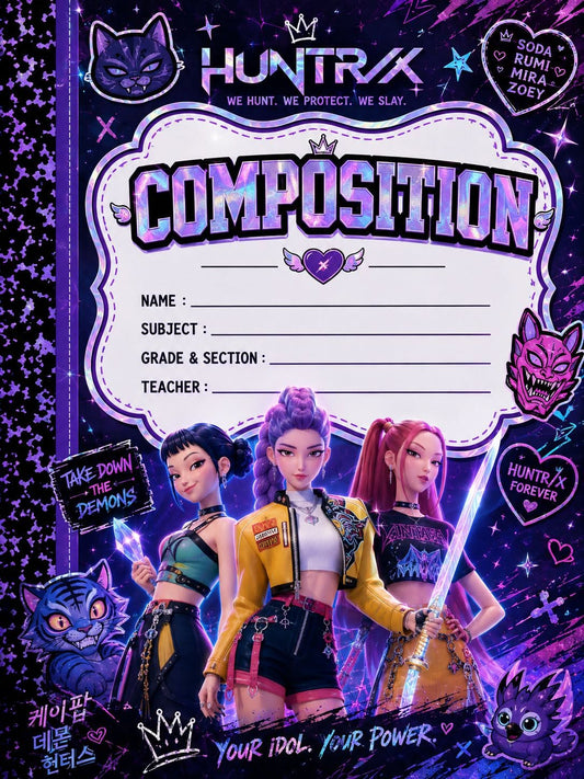 K-Pop Demon Hunter Inspired Composition Notebook