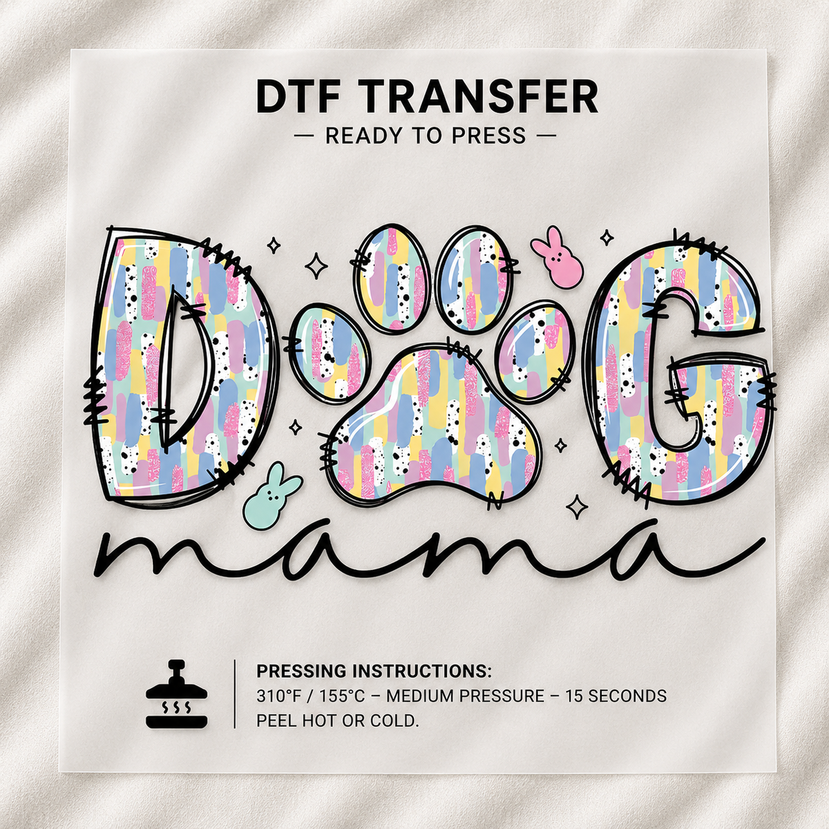Dog Mama Paw color Transfer