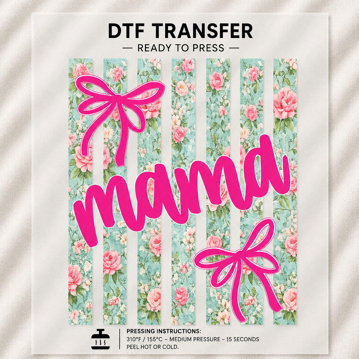 Preppy Mama Flowers Transfer