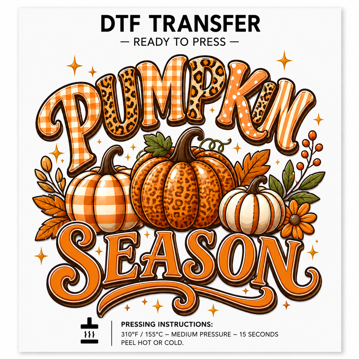 Pumpkin Season Dtf Transfer