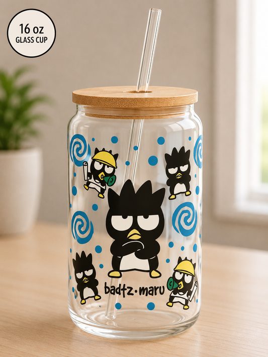 Kuromi Cute Inspired 16 oz Glass Can Cup
