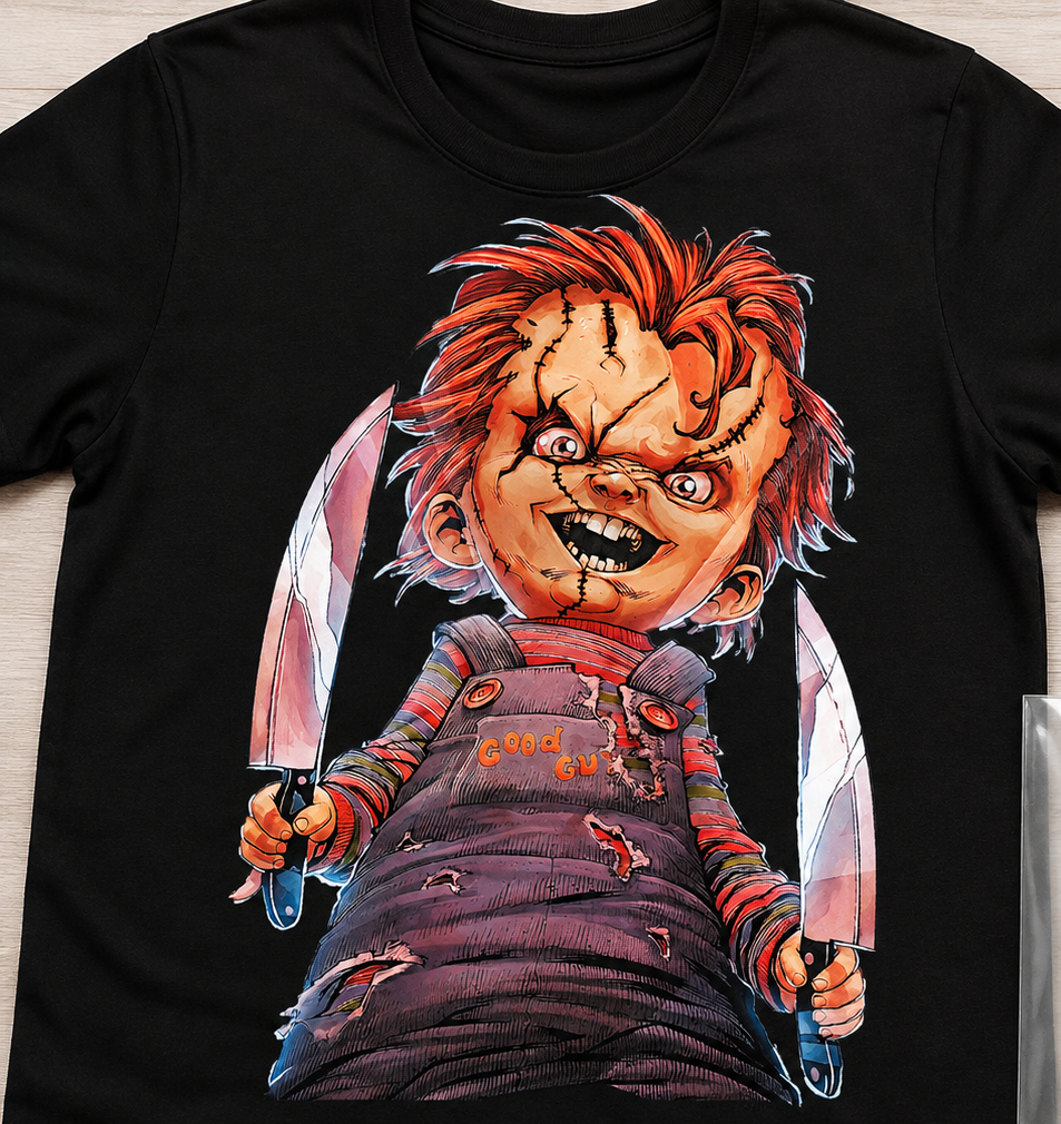 Horror Doll Halloween T-Shirt | Spooky Graphic Tee