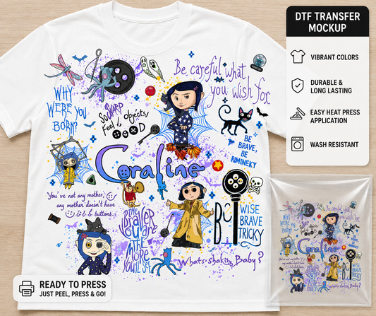 Coraline Cute DTF Transfer