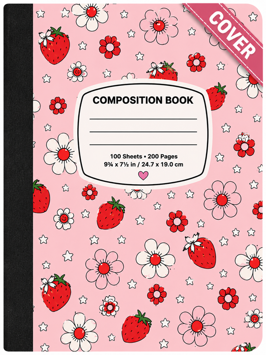 Strawberry Composition Notebook