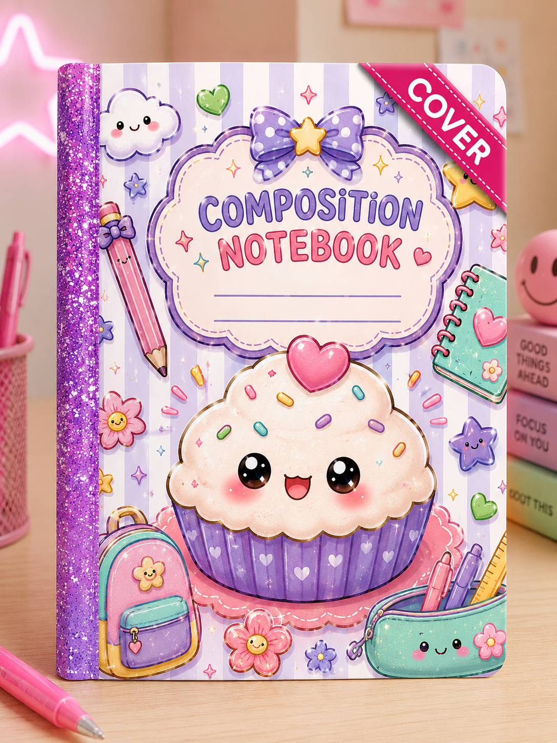 Glitter Dumpling Cute Notebook Cover
