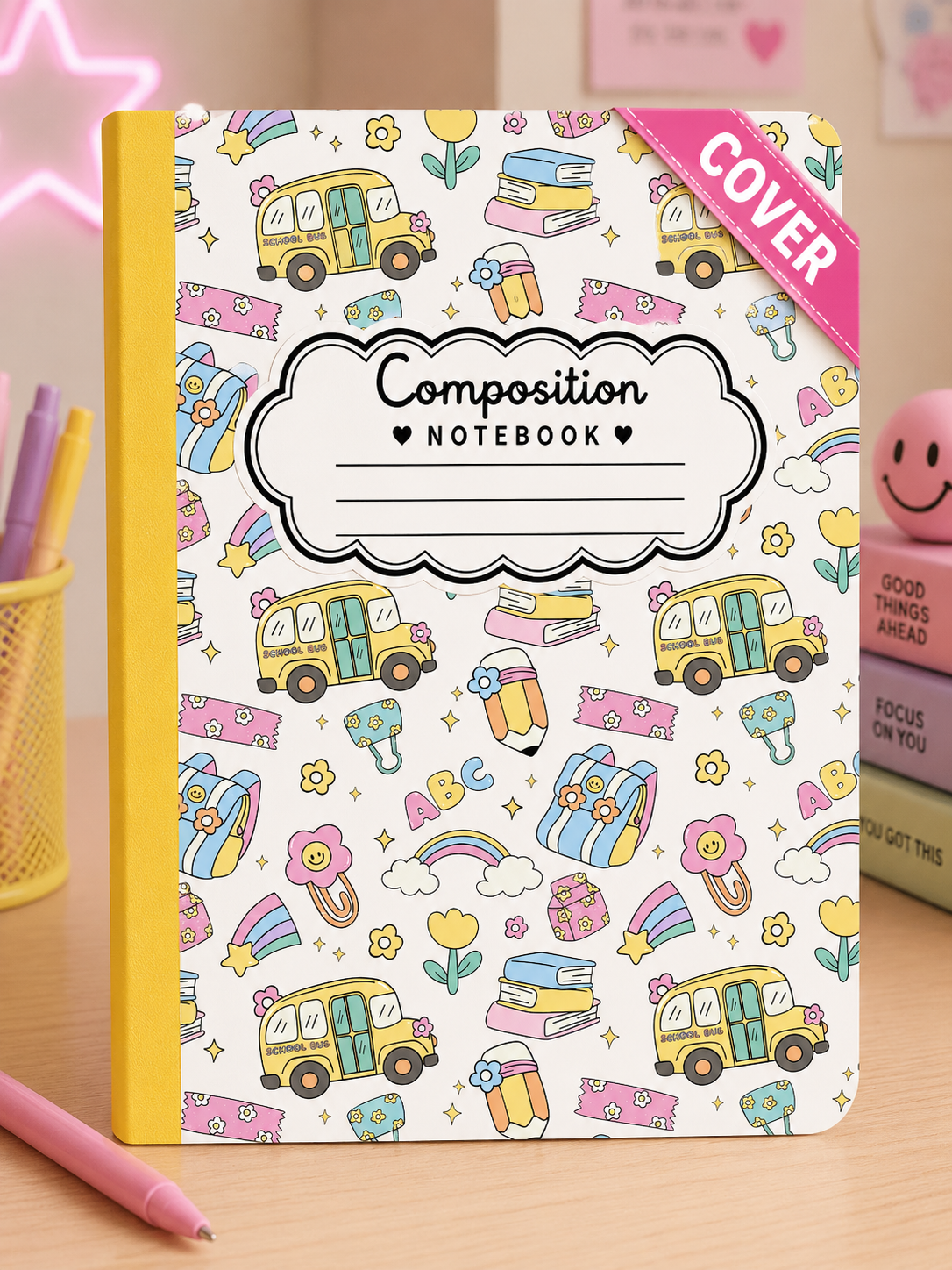 School Bus Notebook Cover