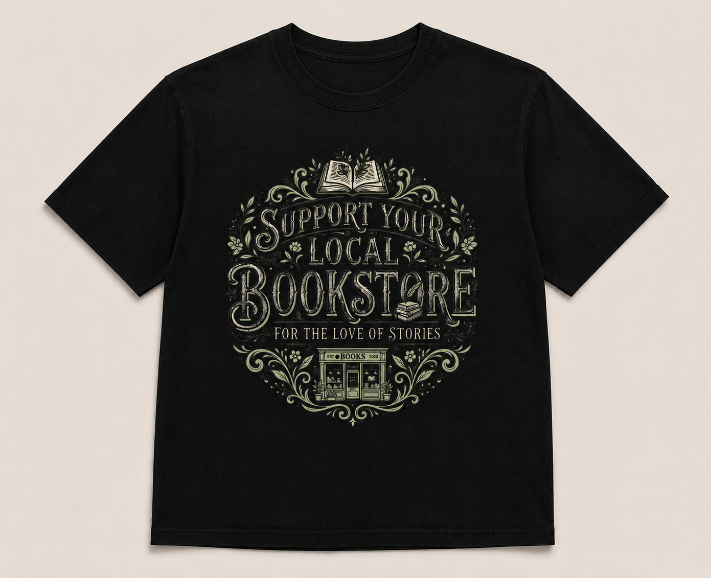 Support Your Local Bookstore DTF Transfer