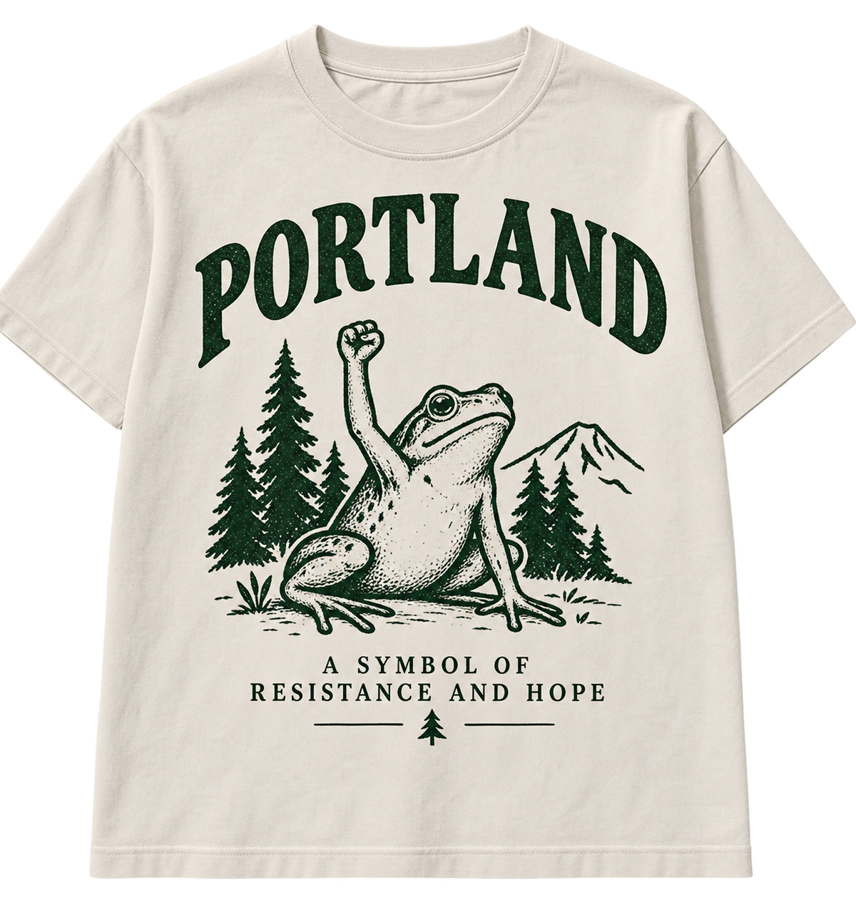 Portland Frog Shirt | Resistance & Hope Graphic Tee | Vintage Portland T-Shirt