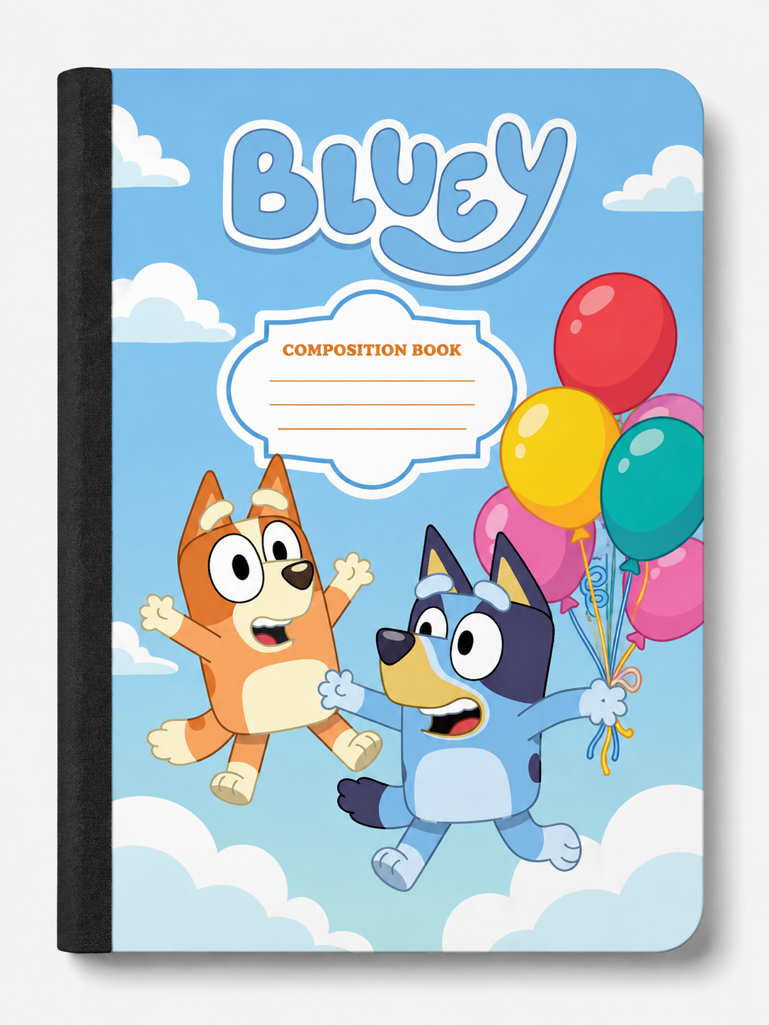 Bluey Balloon Composition Notebook