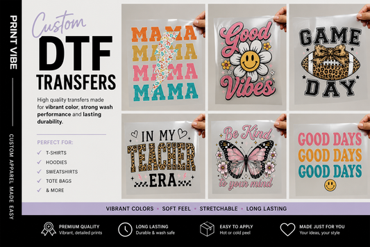 Custom DTF Transfer - Upload Your Design