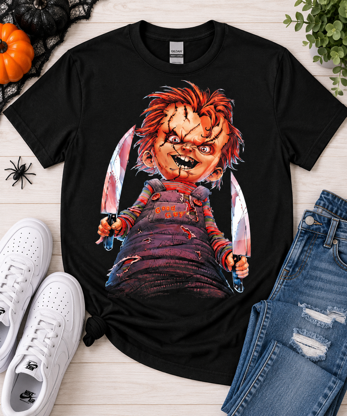 Horror Doll Halloween T-Shirt | Spooky Graphic Tee