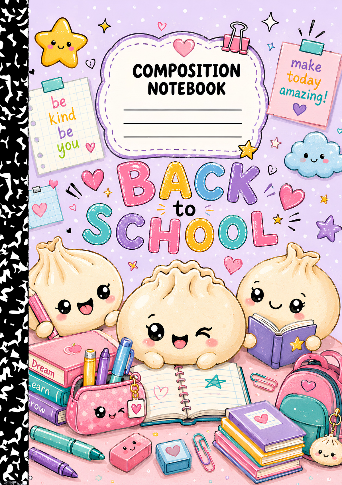 Back to School Dumpling Composition Notebook