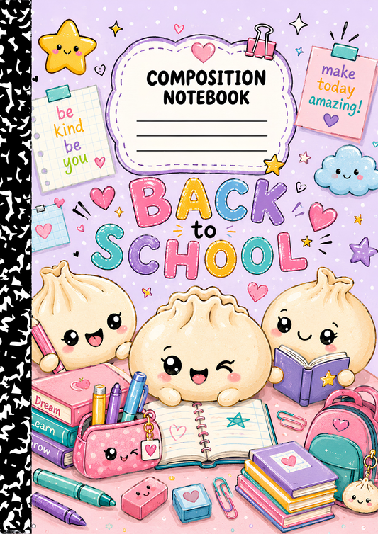 Back to School Dumpling Composition Notebook