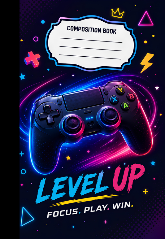 Gamer Level Up Composition Notebook
