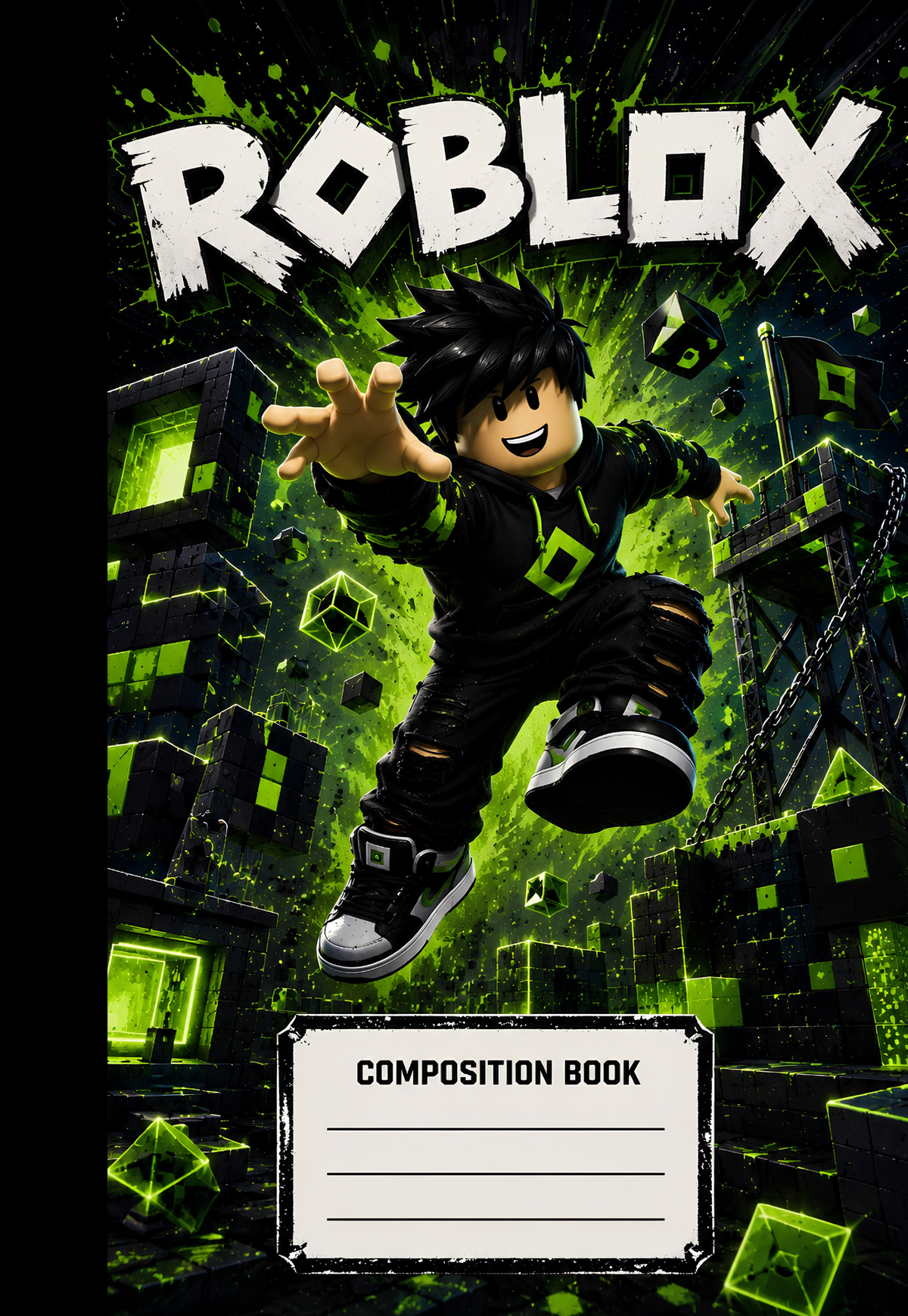 Roblox inspired Composition Notebook