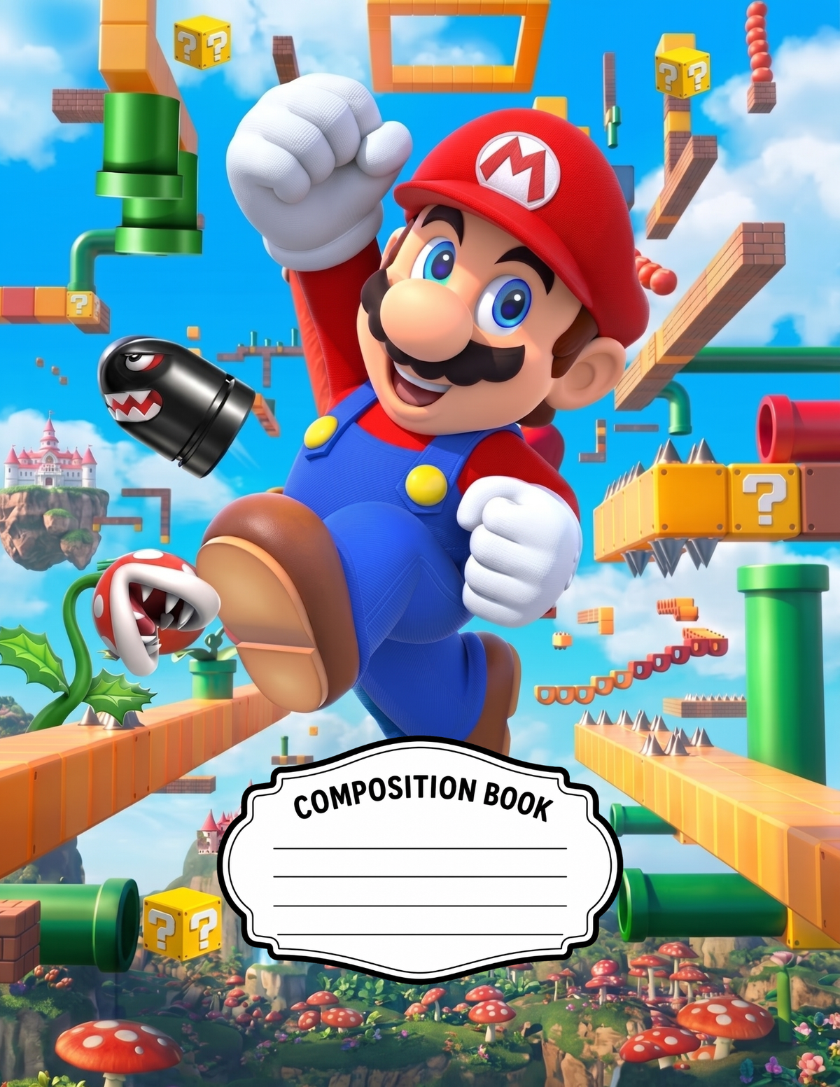 Mario World Inspired Composition Notebook