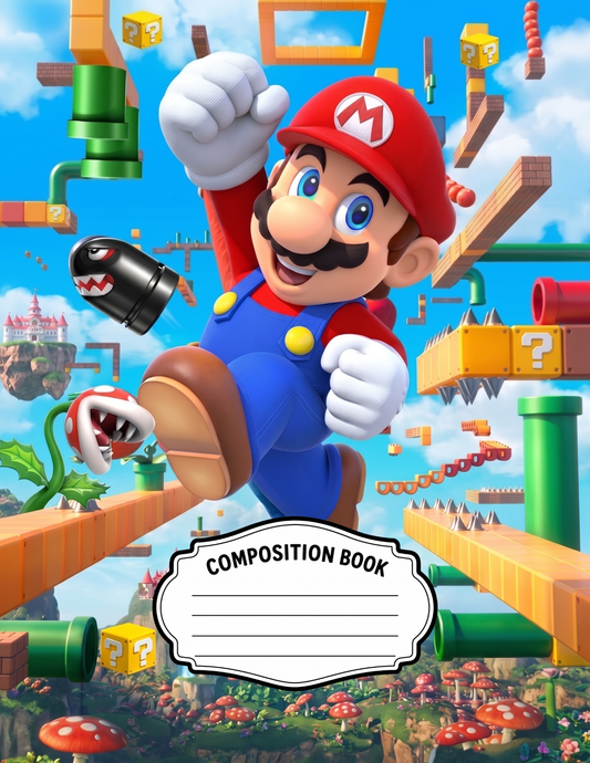 Mario World Inspired Composition Notebook