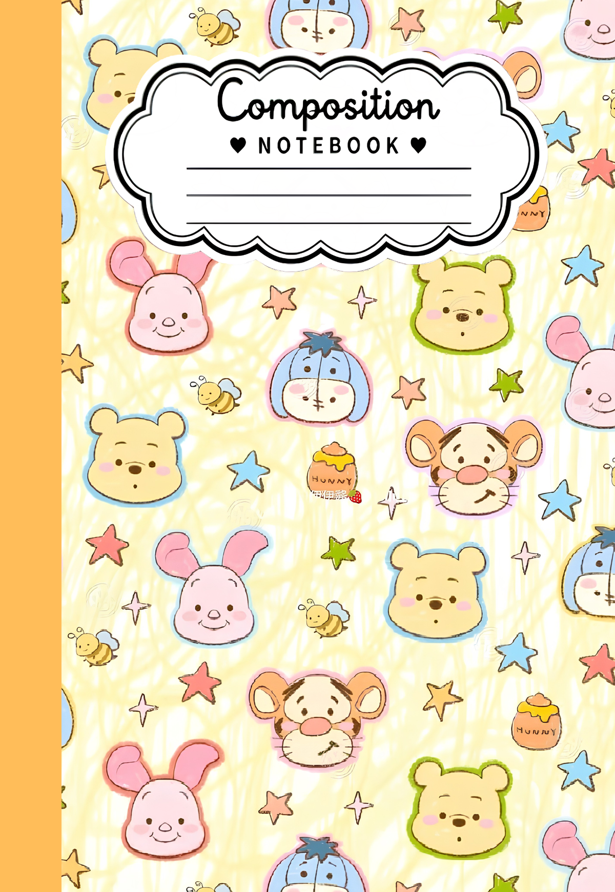 Pooh Character Inspired Composition Notebook