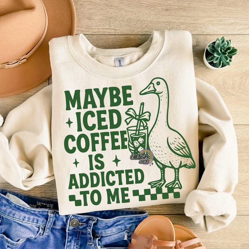 Maybe Coffee is Addicted to Me T Shirt Transfer