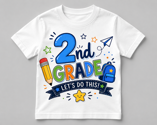 2nd Grade Back To School T Shirt Transfer