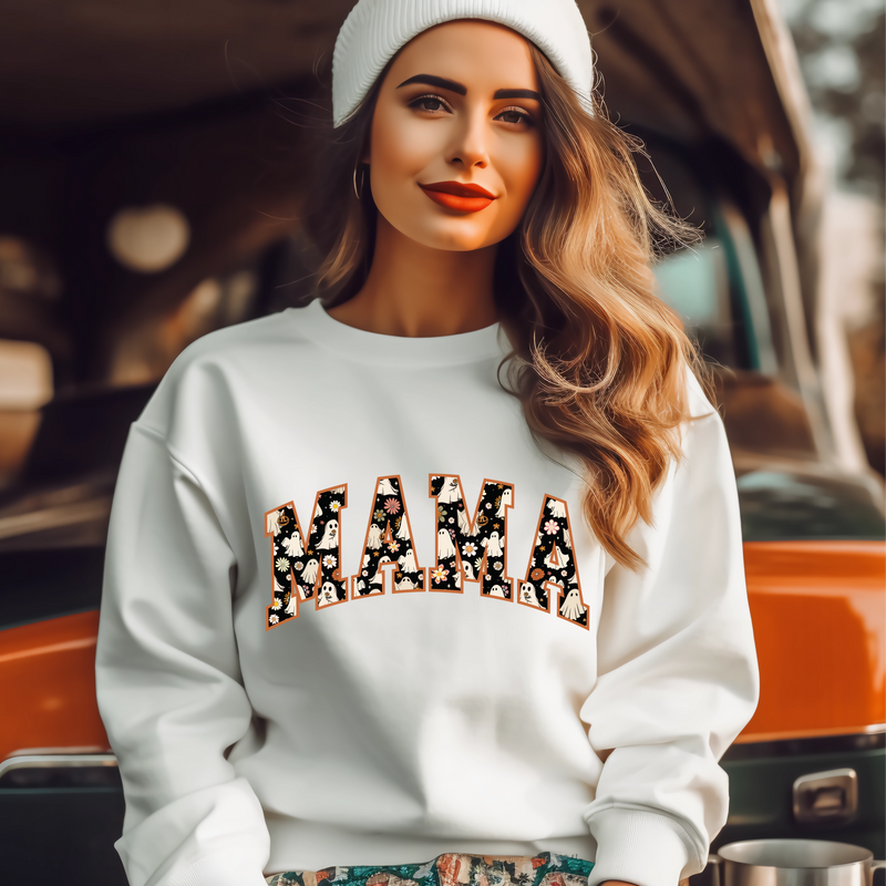 FALL MAMA GHOST T SHIRT TRANSFER