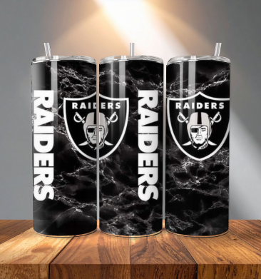 Las Vegas Raiders 20 oz Straight Tumbler Transfer