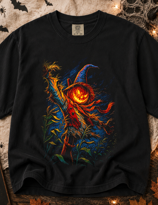 Spooky Pumpkin Scarecrow T Shirt