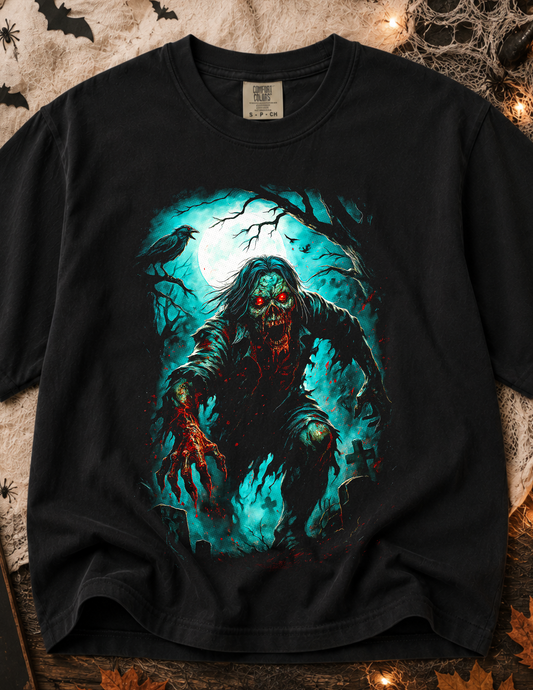 Graveyard Reaper Halloween T-Shirt