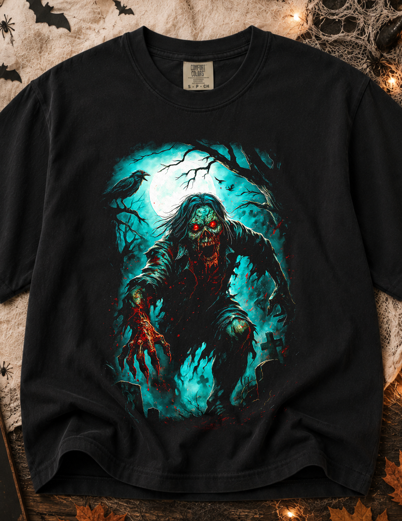 Graveyard Reaper Halloween T-Shirt