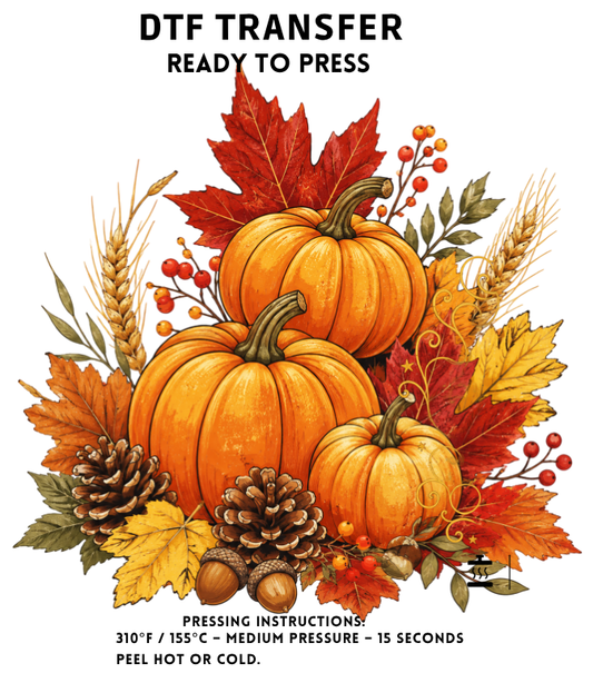 Cute Fall Pumpkin Transfer