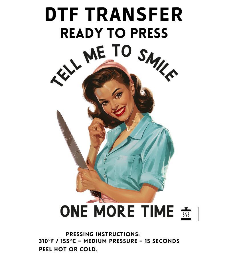 Sarcastic Vintage Housewife Transfer