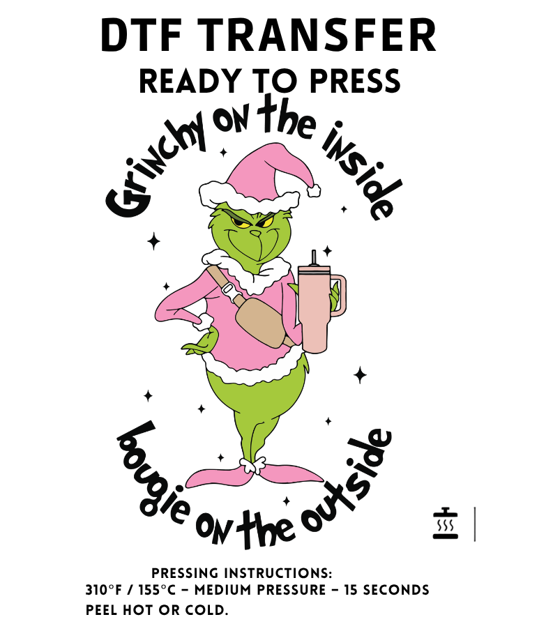 Grinchy Coffee Pink Transfer
