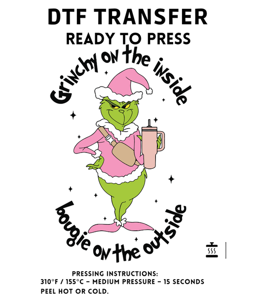Grinchy Coffee Pink Transfer