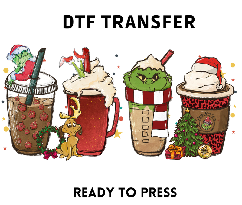 Grinchy Coffee Cup Transfer